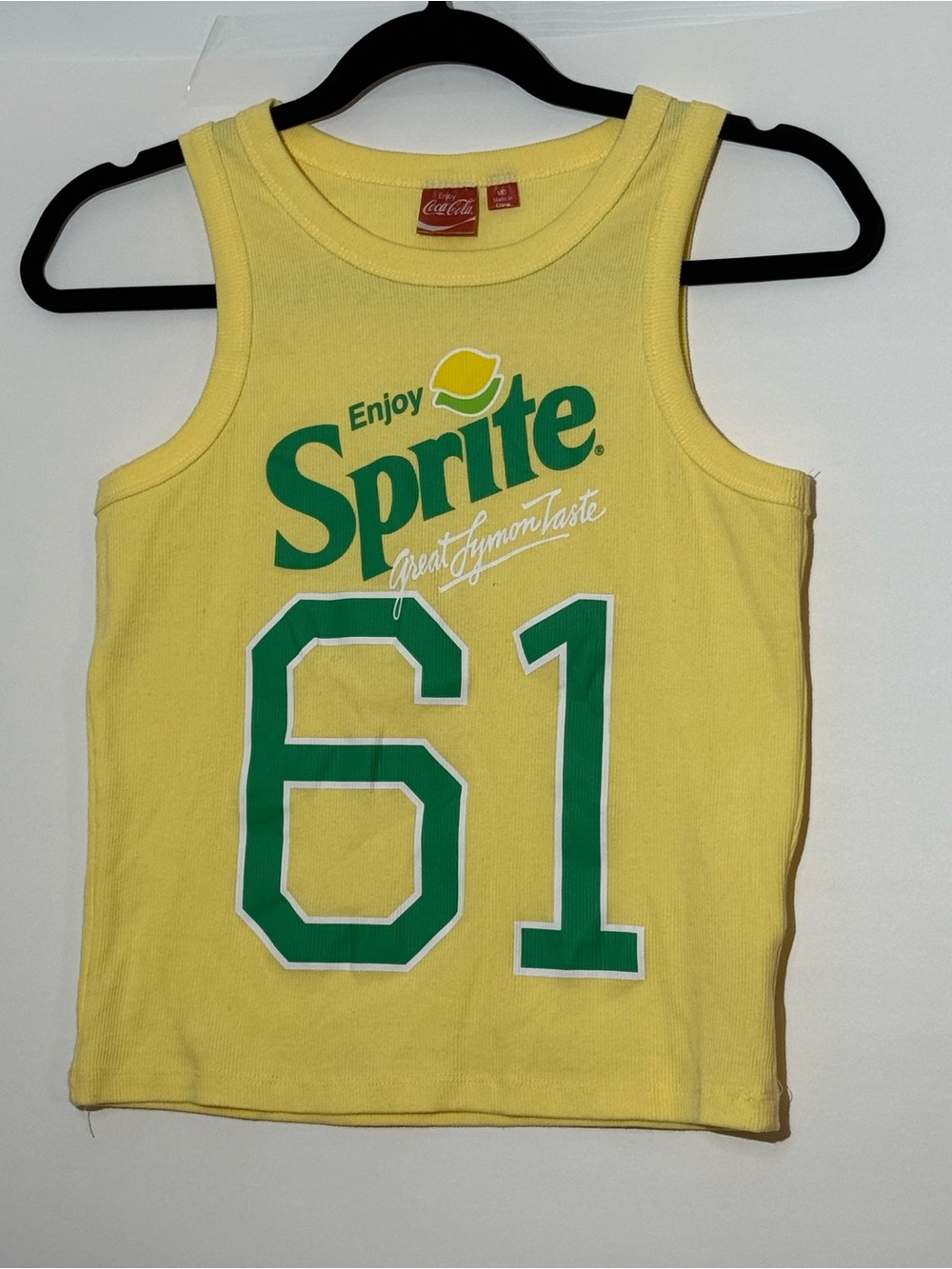 Coca Cola Yellow Tank Top with Green Sprite 61 Graphic